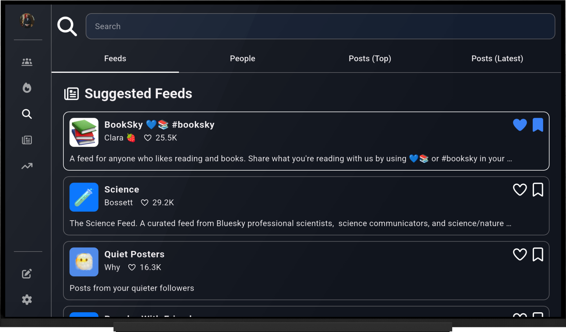 Suggested Feeds Screenshot